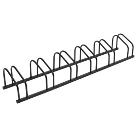 Fahrradständer für 6 Fahrräder aus schwarzem Stahl von , Sockel und Stützen zum Abstellen von Fahrrädern - Ref: Foro24-154426...