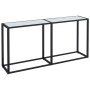 Mesa consola vidrio templado mármol blanco 160x35x75,5 cm de , Mesas auxiliares - Ref: Foro24-331680, Precio: 71,92 €, Descue...