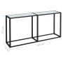 Mesa consola vidrio templado mármol blanco 160x35x75,5 cm de , Mesas auxiliares - Ref: Foro24-331680, Precio: 71,92 €, Descue...