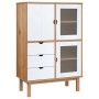 Aparador OTTA madera maciza pino marrón y blanco 85x43x125 cm de , Aparadores - Ref: Foro24-351308, Precio: 253,79 €, Descuen...