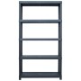 Plastic shelving 500 kg 100x40x180 cm black by , Industrial shelving - Ref: Foro24-45678, Price: 173,09 €, Discount: %