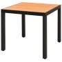 Brown WPC and aluminum garden table 80x80x74 cm by vidaXL, Garden tables - Ref: Foro24-42793, Price: 150,85 €, Discount: %