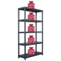 Plastic shelving 500 kg 100x40x180 cm black by , Industrial shelving - Ref: Foro24-45678, Price: 173,99 €, Discount: %