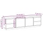 TV-Schrank aus massivem Kiefernholz, 176 x 37 x 47,5 cm von , TV-Möbel - Ref: Foro24-814319, Preis: 190,99 €, Rabatt: %