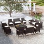 Garden furniture set 16 pieces and black synthetic rattan cushions by , Garden sets - Ref: Foro24-3095956, Price: 1,00 €, Dis...