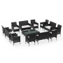 Garden furniture set 16 pieces and black synthetic rattan cushions by , Garden sets - Ref: Foro24-3095956, Price: 1,00 €, Dis...