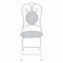 Garden bistro table and chairs set, 3 pieces, white steel with a grayish hue. by vidaXL, Garden sets - Ref: Foro24-43150, Pri...