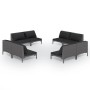 Garden sofa set 8 pieces with dark gray synthetic rattan cushions by , Garden sets - Ref: Foro24-3099805, Price: 569,74 €, Di...