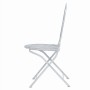 Garden bistro table and chairs set, 3 pieces, white steel with a grayish hue. by vidaXL, Garden sets - Ref: Foro24-43150, Pri...