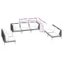 7-piece garden sofas and dark gray synthetic rattan cushions by , Garden sets - Ref: Foro24-3099826, Price: 506,99 €, Discoun...