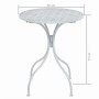 Garden bistro table and chairs set, 3 pieces, white steel with a grayish hue. by vidaXL, Garden sets - Ref: Foro24-43150, Pri...