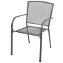 Stackable garden chairs 2 units gray steel by vidaXL, Garden chairs - Ref: Foro24-42705, Price: 105,99 €, Discount: %