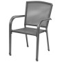 Stackable garden chairs 2 units gray steel by vidaXL, Garden chairs - Ref: Foro24-42705, Price: 105,99 €, Discount: %