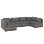 6-piece garden furniture set and gray synthetic rattan cushions by , Garden sets - Ref: Foro24-3101877, Price: 714,34 €, Disc...