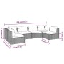 6-piece garden furniture set and gray synthetic rattan cushions by , Garden sets - Ref: Foro24-3101877, Price: 714,34 €, Disc...