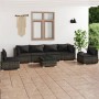 7-teiliges Gartenmöbel-Set und graue synthetische Rattankissen von , Gartensets - Ref: Foro24-3102221, Preis: 825,78 €, Rabat...