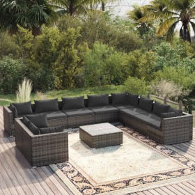 11-piece garden furniture set and gray synthetic rattan cushions by , Garden sets - Ref: Foro24-3102525, Price: 1,00 €, Disco...