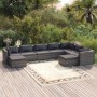 Set de muebles de jardín 9 pzas y cojines ratán sintético gris de , Conjuntos de jardín - Ref: Foro24-3102677, Precio: 959,78...