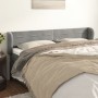 Light gray velvet headboard 183x23x78/88 cm by , Headboards and footboards - Ref: Foro24-3117344, Price: 74,99 €, Discount: %