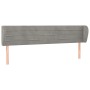 Light gray velvet headboard 183x23x78/88 cm by , Headboards and footboards - Ref: Foro24-3117344, Price: 74,99 €, Discount: %