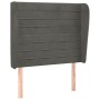 Headboard with dark gray velvet ears 93x23x118/128 cm by , Headboards and footboards - Ref: Foro24-3118133, Price: 78,23 €, D...