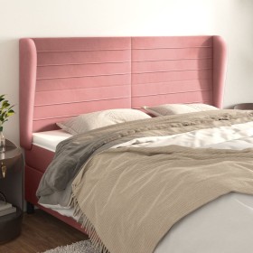 Headboard with pink velvet ears 203x23x118/128 cm by , Headboards and footboards - Ref: Foro24-3118167, Price: 119,48 €, Disc...