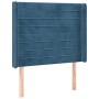 Headboard with dark blue velvet ears 93x16x118/128 cm by , Headboards and footboards - Ref: Foro24-3119760, Price: 80,05 €, D...