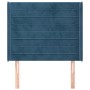 Headboard with dark blue velvet ears 93x16x118/128 cm by , Headboards and footboards - Ref: Foro24-3119760, Price: 80,05 €, D...