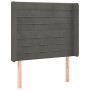 Headboard with dark gray velvet ears 93x16x118/128 cm by , Headboards and footboards - Ref: Foro24-3119757, Price: 76,45 €, D...