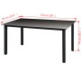 Black aluminum and glass garden table 150x90x74 cm by vidaXL, Garden tables - Ref: Foro24-42788, Price: 132,31 €, Discount: %