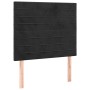 Black velvet headboard with LED lights 90x5x118/128 cm by , Headboards and footboards - Ref: Foro24-3122602, Price: 74,06 €, ...