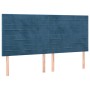 Headboard with LED lights dark blue velvet 180x5x118/128 cm by , Headboards and footboards - Ref: Foro24-3122628, Price: 129,...