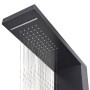 Sistema de panel de ducha aluminio negro mate de vidaXL, Boquillas de chorro para bañeras y duchas - Ref: Foro24-142373, Prec...