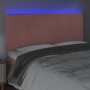 Pink velvet headboard with LED lights 200x5x118/128 cm by , Headboards and footboards - Ref: Foro24-3122635, Price: 113,99 €,...