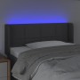 Cabecero con luces LED de tela gris oscuro 93x16x78/88 cm de , Cabeceros y pies de cama - Ref: Foro24-3123219, Precio: 65,72 ...