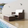 Brown Synthetic Rattan Garden Sofa by vidaXL, Outdoor sofas - Ref: Foro24-43070, Price: 366,10 €, Discount: %