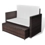 Brown Synthetic Rattan Garden Sofa by vidaXL, Outdoor sofas - Ref: Foro24-43070, Price: 366,10 €, Discount: %