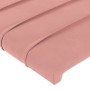 Pink velvet bed frame with headboard 100x200 cm by , Beds and slatted bases - Ref: Foro24-3125805, Price: 151,09 €, Discount: %