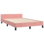 Pink velvet bed frame with headboard 120x200 cm by , Beds and slatted bases - Ref: Foro24-3125811, Price: 172,74 €, Discount: %