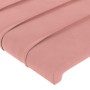 Estructura de cama con cabecero de terciopelo rosa 120x200 cm de , Camas y somieres - Ref: Foro24-3125811, Precio: 172,56 €, ...