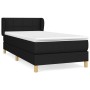 Cama box spring con colchón tela negro 90x200 cm de , Camas y somieres - Ref: Foro24-3126775, Precio: 311,51 €, Descuento: %