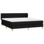 Cama box spring con colchón tela negro 180x200 cm de , Camas y somieres - Ref: Foro24-3126903, Precio: 526,79 €, Descuento: %