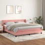 Box spring bed with pink velvet mattress 180x200 cm by , Beds and slatted bases - Ref: Foro24-3127570, Price: 504,42 €, Disco...