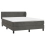 Cama box spring con colchón terciopelo gris oscuro 180x200 cm de , Camas y somieres - Ref: Foro24-3127566, Precio: 543,99 €, ...