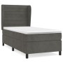 Box spring bed with dark gray velvet mattress 90x200 cm by , Beds and slatted bases - Ref: Foro24-3129250, Price: 343,88 €, D...