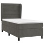 Box spring bed with dark gray velvet mattress 90x200 cm by , Beds and slatted bases - Ref: Foro24-3129250, Price: 343,88 €, D...