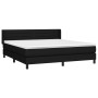 Cama box spring con colchón tela negro 180x200 cm de , Camas y somieres - Ref: Foro24-3129811, Precio: 576,99 €, Descuento: %