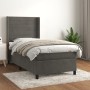 Box spring bed with dark gray velvet mattress 90x200 cm by , Beds and slatted bases - Ref: Foro24-3132718, Price: 344,78 €, D...