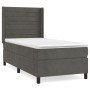 Box spring bed with dark gray velvet mattress 90x200 cm by , Beds and slatted bases - Ref: Foro24-3132718, Price: 344,78 €, D...