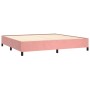 Cama box spring con colchón terciopelo rosa 200x200 cm de , Camas y somieres - Ref: Foro24-3132764, Precio: 623,91 €, Descuen...